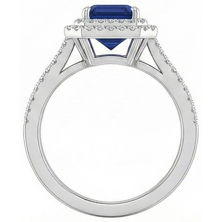 naturel diamant 3carats bague vue de profil