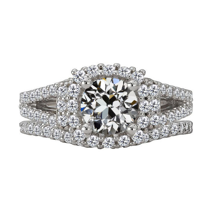 Bague de Fiançailles Or Blanc 14 Carats avec Brillant – vue principale