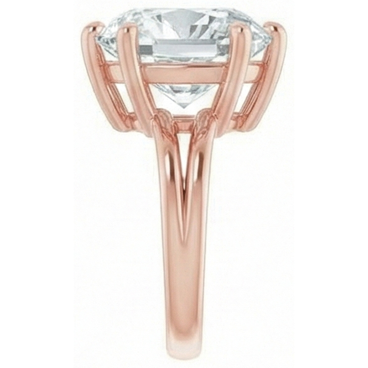 Énorme Bague En Véritable Diamant Coussin De 8 Carats