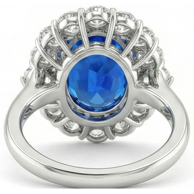 naturel cushion diamant 14carats bague sur blanc