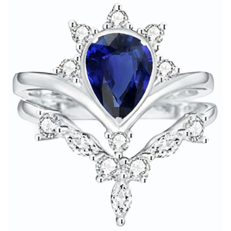 naturel marquise diamant 3carats alliance vue de dessus