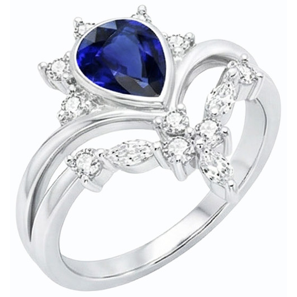 naturel marquise diamant 3carats alliance sur blanc