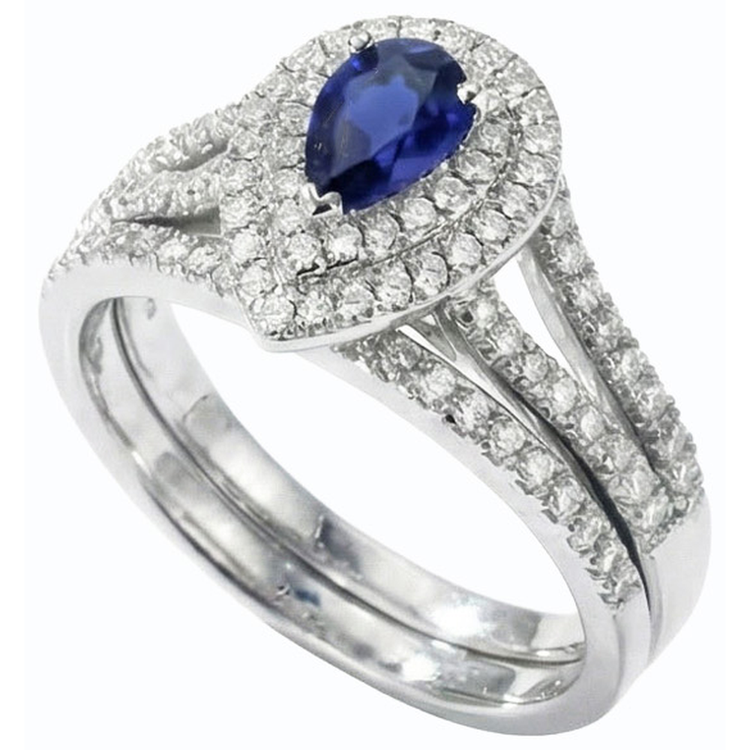 naturel pear diamant 4.50carats alliance vue de face