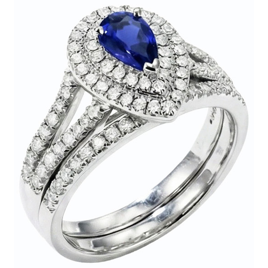 naturel pear diamant 4.50carats alliance angle de côté