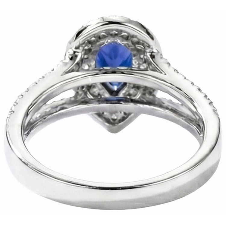 naturel pear diamant 4.50carats alliance détail rapproché