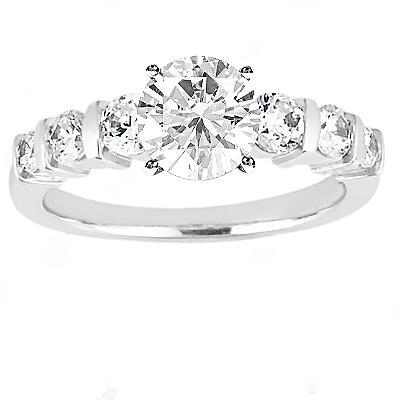 Ensemble De Fiançailles En Or Blanc Avec Naturel Diamants 2.26 Carats En Or Blanc 14K