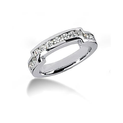 Ensemble De Fiançailles Véritable Diamant 2.66 Carats Or Blanc 14K Nouveaux Bijoux Pour Femmes