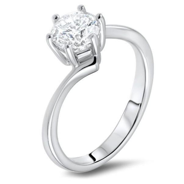 Ensemble De Six Griffes De 2.50 Ct Superbe Bague Solitaire En Véritable Diamant Coupe Ronde