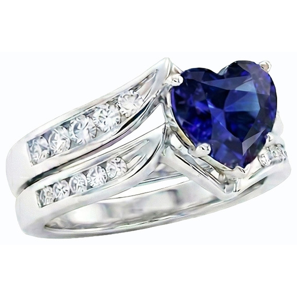 naturel round diamant 3.50carats bague vue de profil