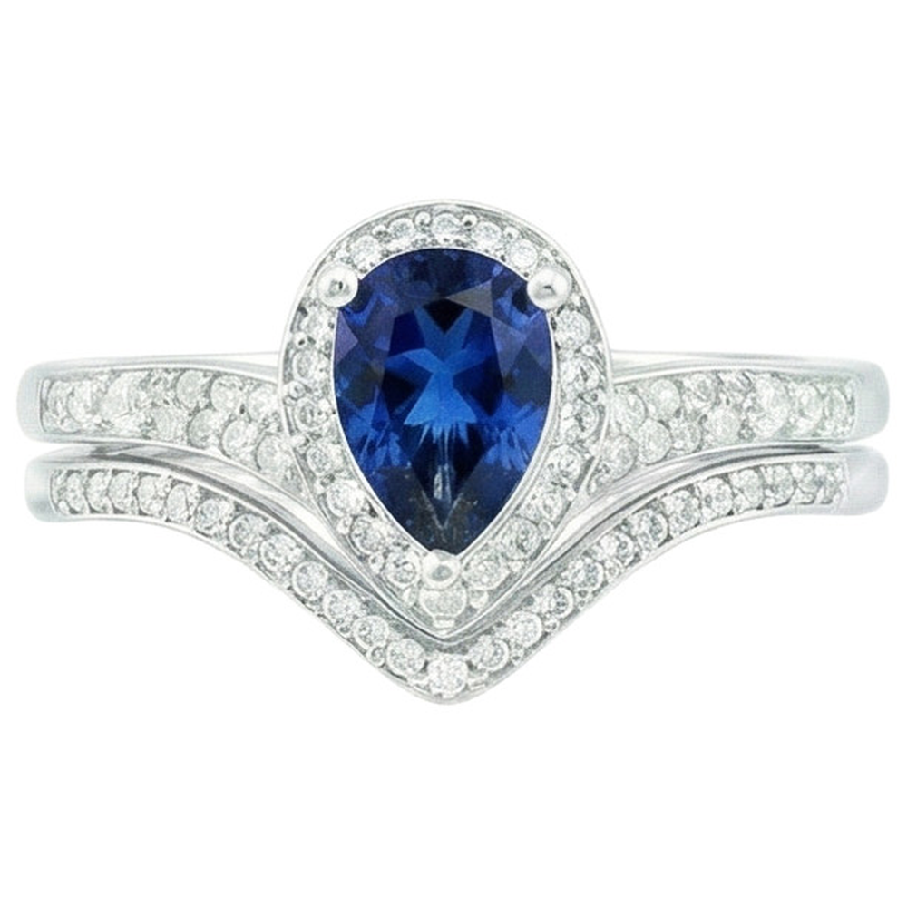 naturel pear diamant 4carats bague angle de côté