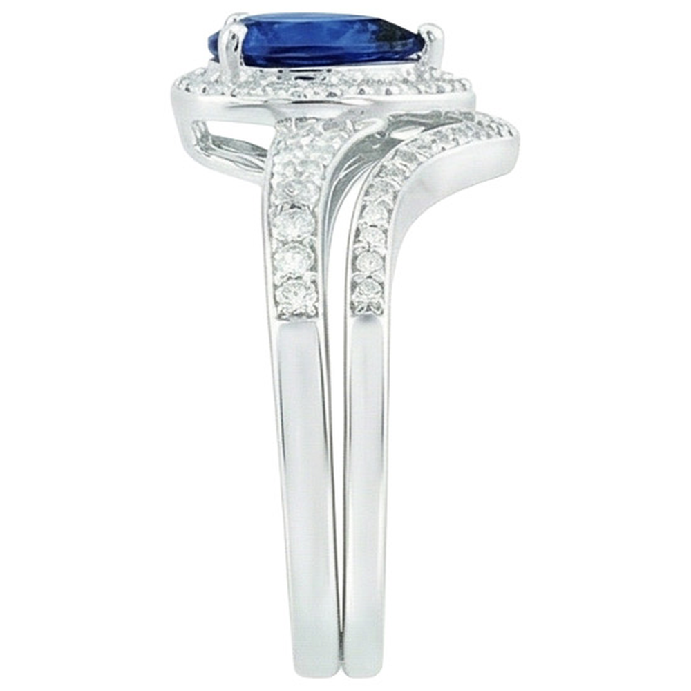 naturel pear diamant 4carats bague vue de dessus