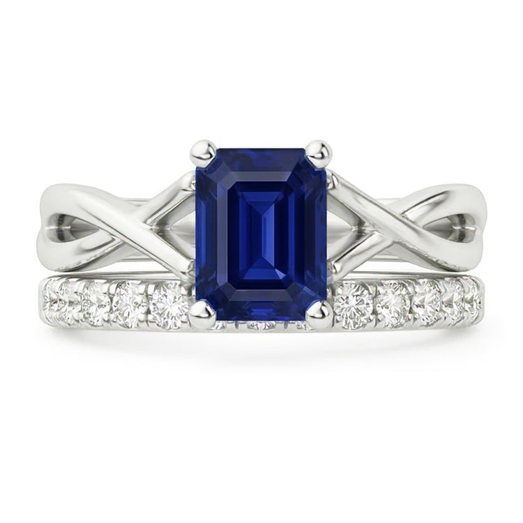 naturel round saphir 2.50carats bague angle de côté