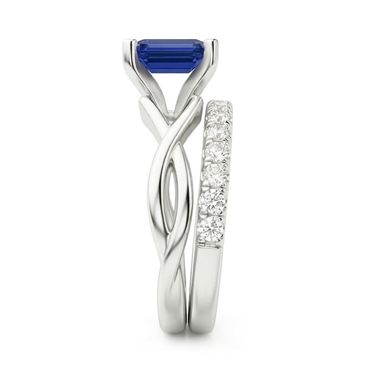 naturel round saphir 2.50carats bague vue de dessus