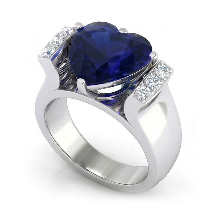 naturel round diamant 3.50carats bague vue de face
