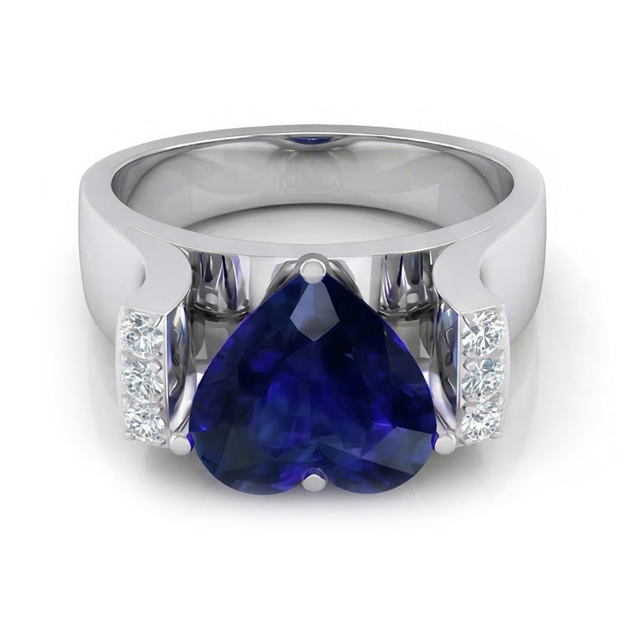 naturel round diamant 3.50carats bague angle de côté
