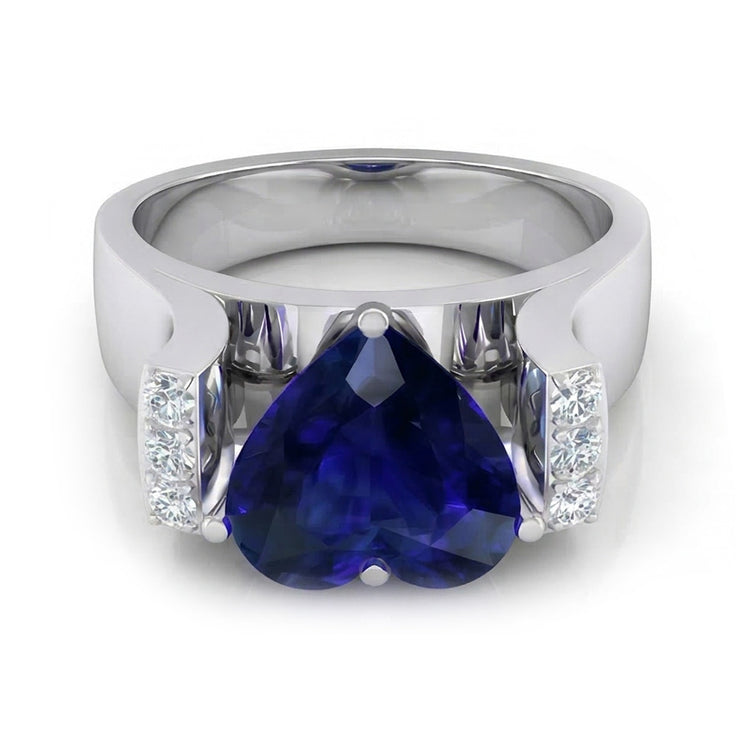 naturel round diamant 3.50carats bague angle de côté