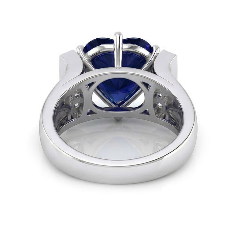 naturel round diamant 3.50carats bague vue de profil