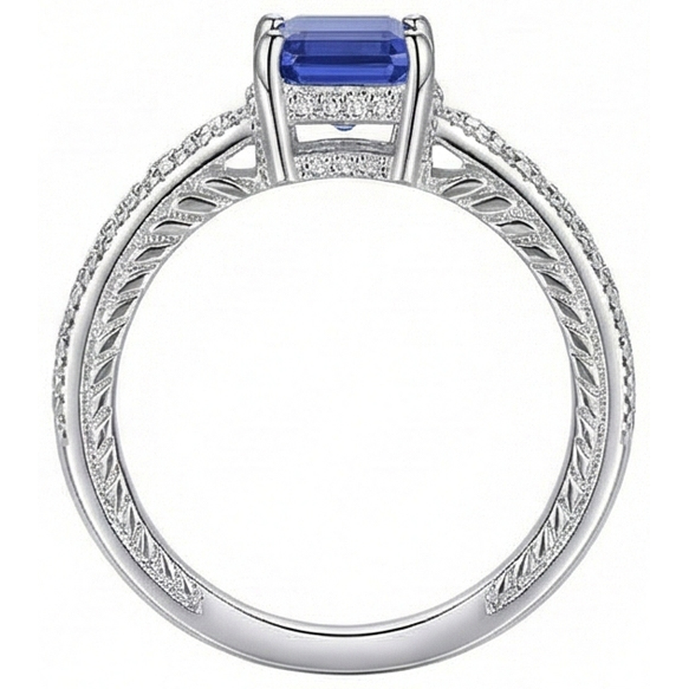 naturel diamant 2.50carats bague vue de profil
