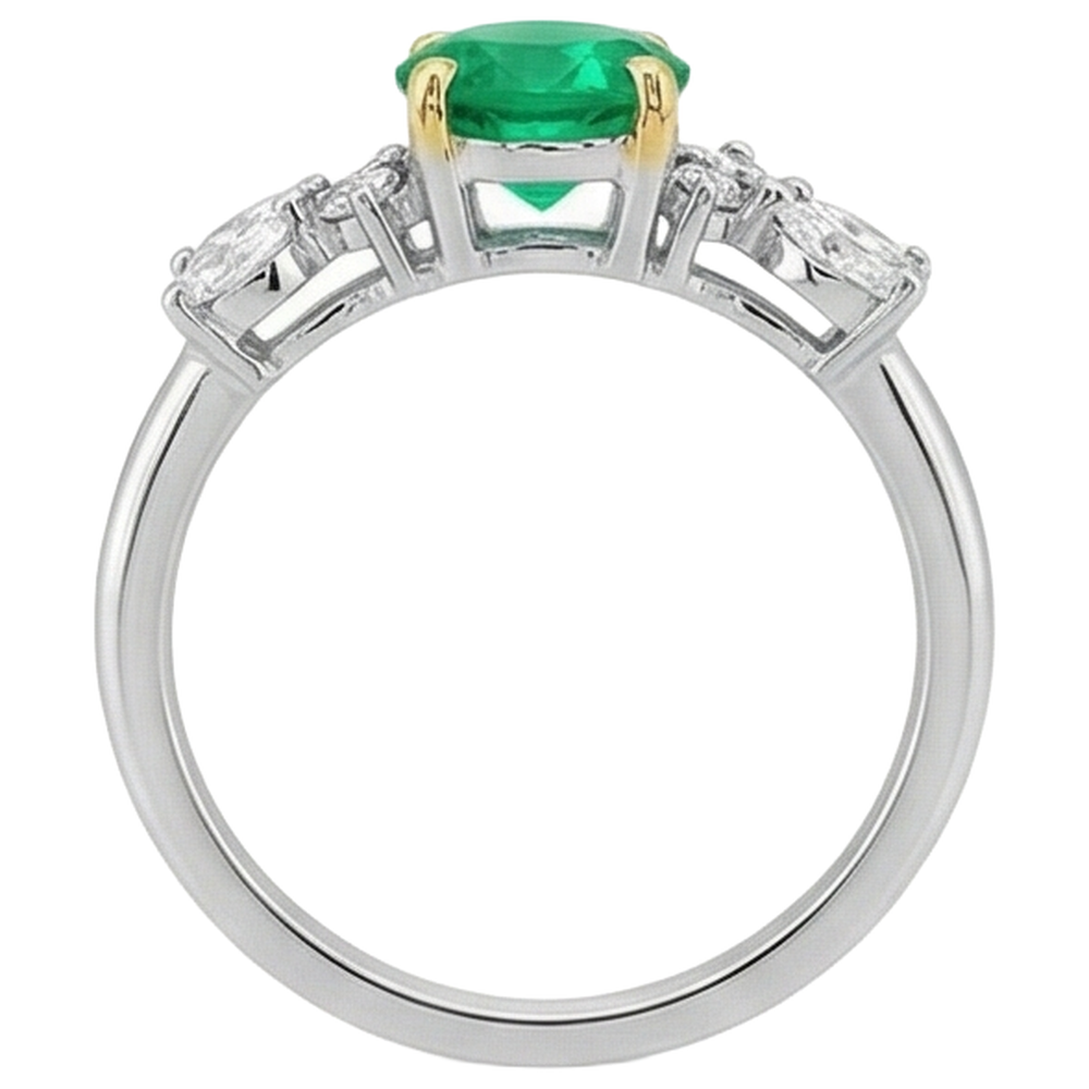 Intemporel Bague avec Gemme 2 carats – vue de profil