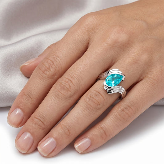 Fait à la main Bague Pierre Précieuse – Tourmaline Paraiba 2