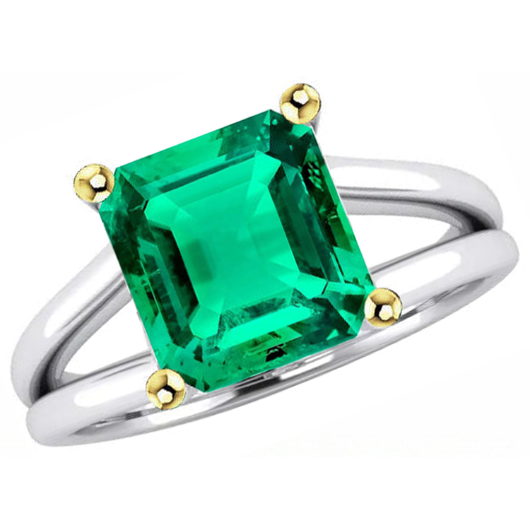 Artisanal Bague avec Gemme 5,50 carats – vue de côté