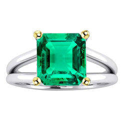 Émeraude Certifié GIA Bague avec Gemme 5,50 carats en Or