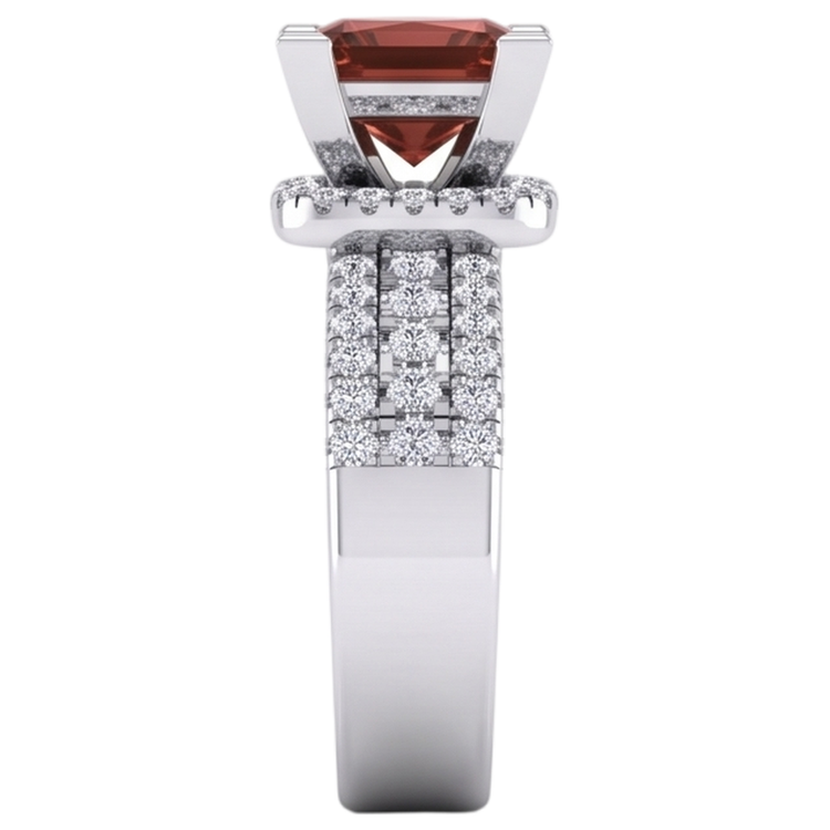 Femmes Rouge Rubis Princesse Bague