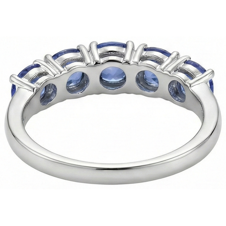 Five Stone Round Tanzanite Gemstone 2.50 Carat Bague Bijoux