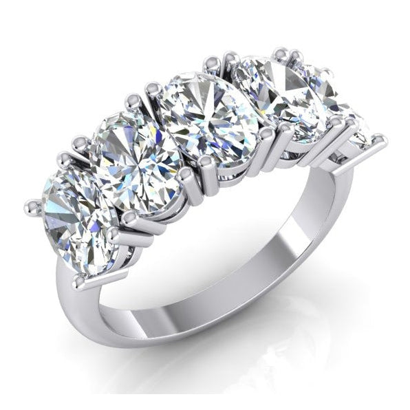 Raffiné Diamant Fin Half Eternity Band 3,75 carats – vue de face