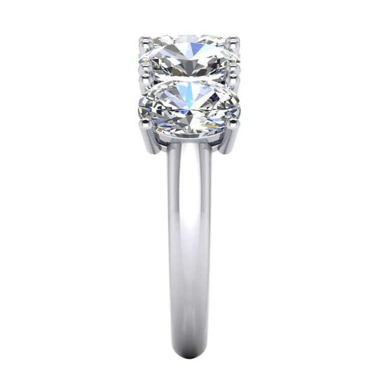Diamant Fin Half Eternity Band 3,75 carats Or Blanc 14 Carats – vue d'angle