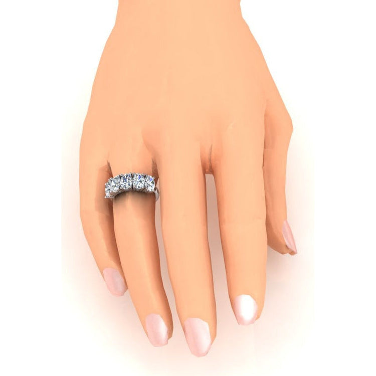 Raffiné Diamant Fin Half Eternity Band 3,75 carats – vue de dessus