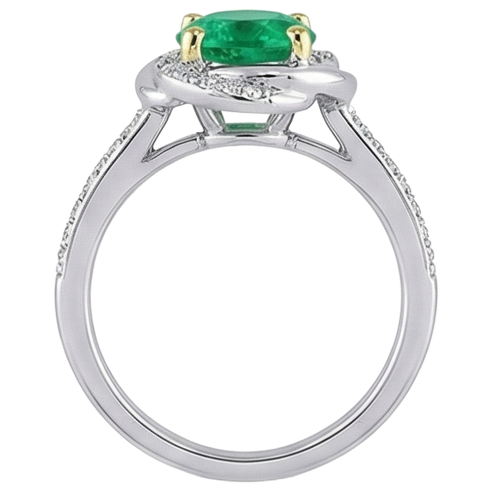 Artisanal Bague Pierre Précieuse 1 carats – vue arrière