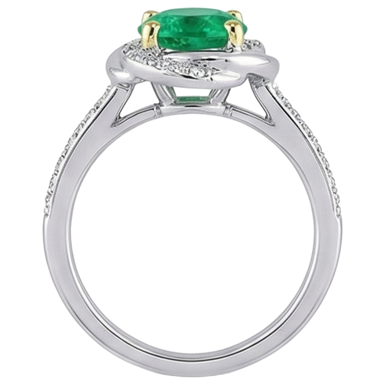 Artisanal Bague Pierre Précieuse 1 carats – vue arrière