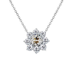 Collier Pendentif Or 14K Blanc avec Brillant – 2 carats