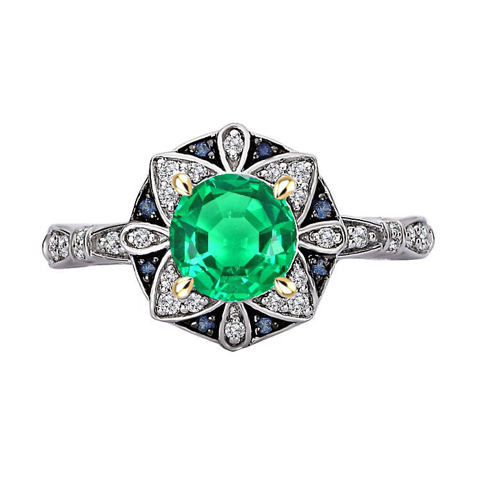 Émeraude Bague Pierre Précieuse – vue principale