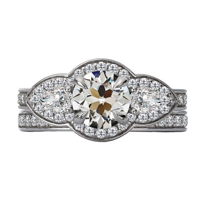 Diamant Bague Sertie Halo – vue principale