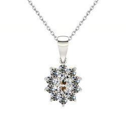 Old European Collier Pendentif – Diamant Fin 1 carats Or 14K