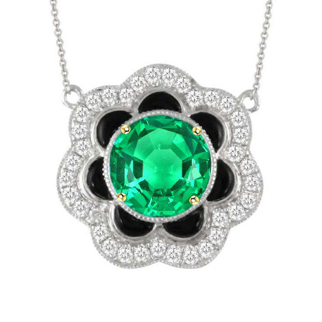 Artisanal Pendentif Pierre Précieuse 3 carats – vue principale