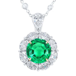 Émeraude Colombienne GIA Certifié Collier Pendentif Pierre 3