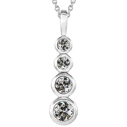 Brillant Collier Pendentif 1 carats G/VS1 – Or Blanc 14 Carats