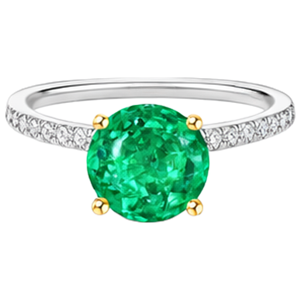 Artisanal Bague Pierre Précieuse 3 carats – vue de dessus