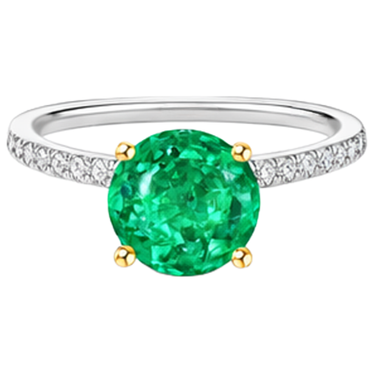 Artisanal Bague Pierre Précieuse 3 carats – vue de dessus