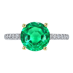 Certifié GIA Émeraude Colombienne Bague Pierre Précieuse 3