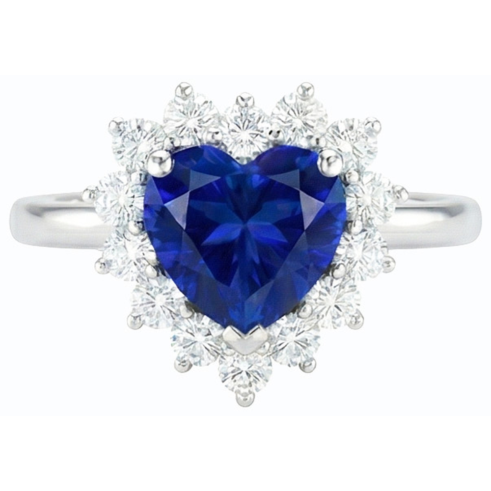 naturel heart diamant 3carats bague angle de côté