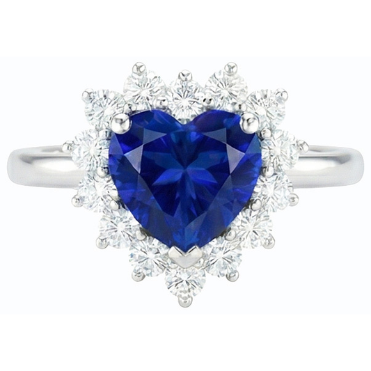 naturel heart diamant 3carats bague angle de côté