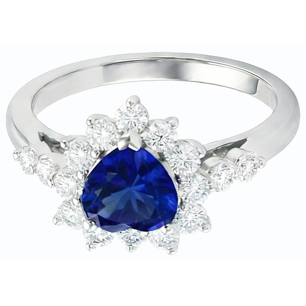 naturel heart diamant 3carats bague détail rapproché