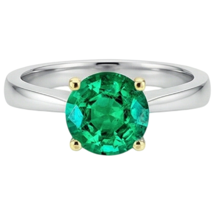 Élégant Bague Pierre de Couleur 3 carats – vue de face