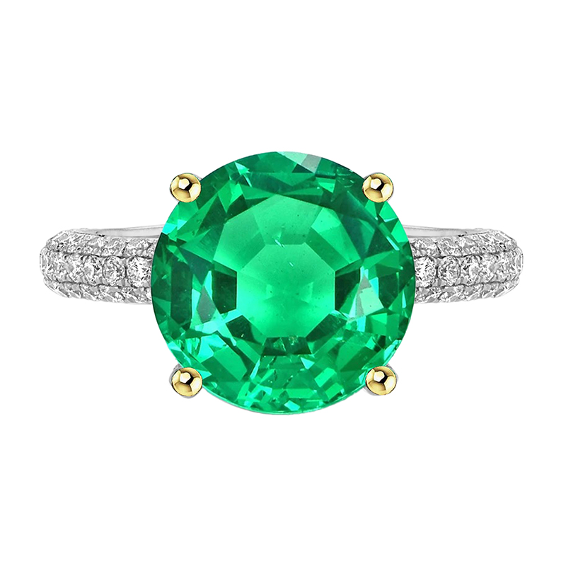 Émeraude Fine Bague Pierre de Couleur – vue principale