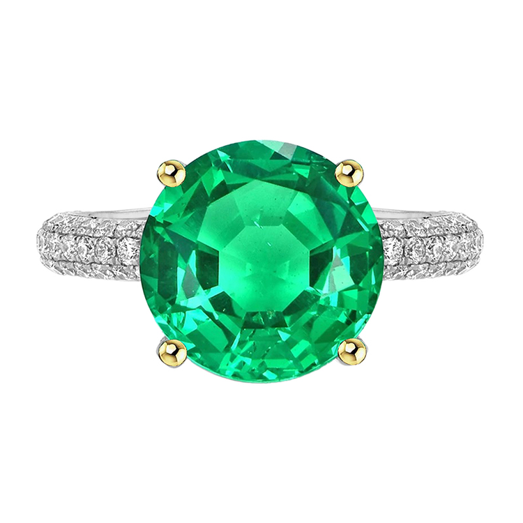 Émeraude Fine Bague Pierre de Couleur – vue principale
