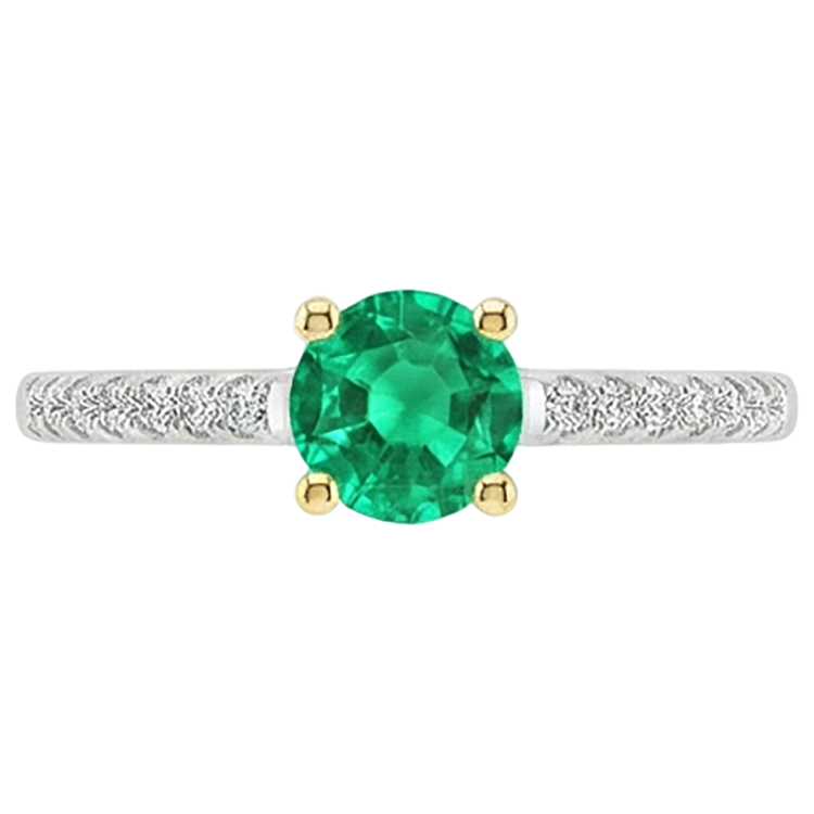 De luxe Bague avec Gemme 1 carats – vue de profil